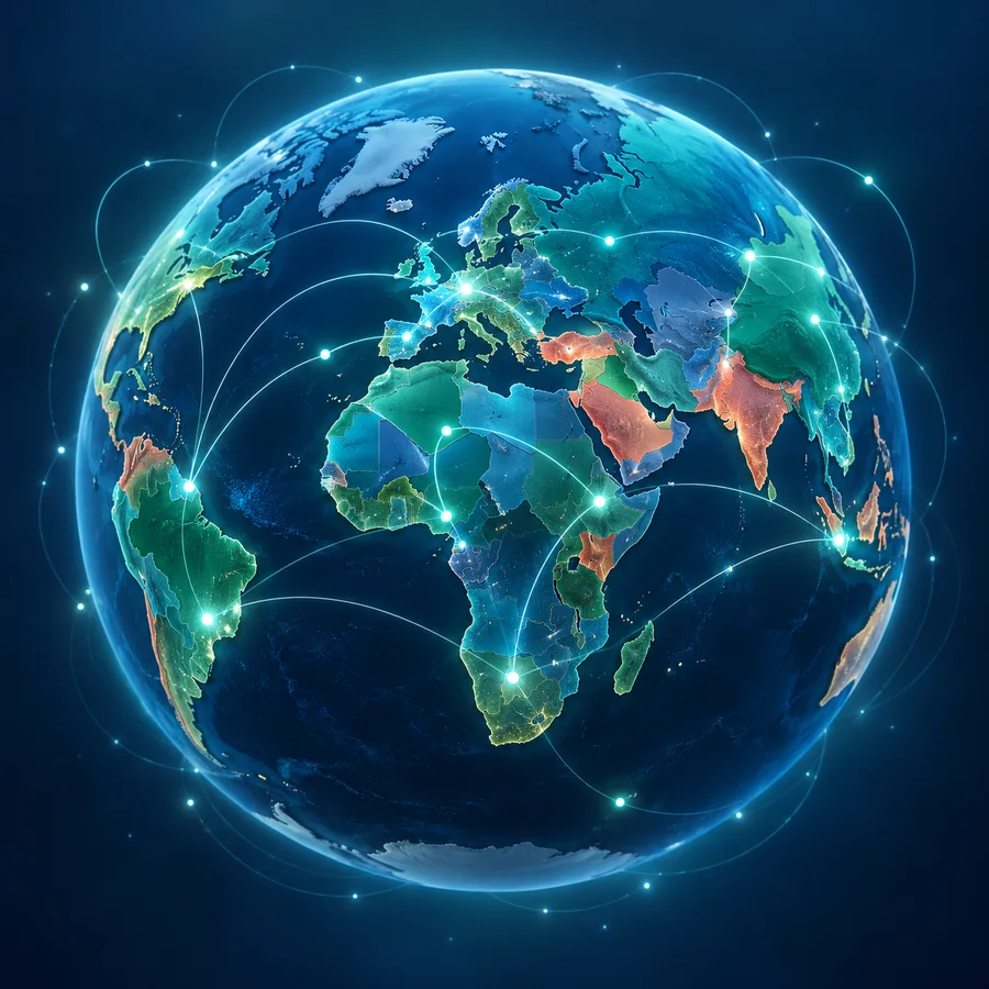 Connected multi-country regional coverage